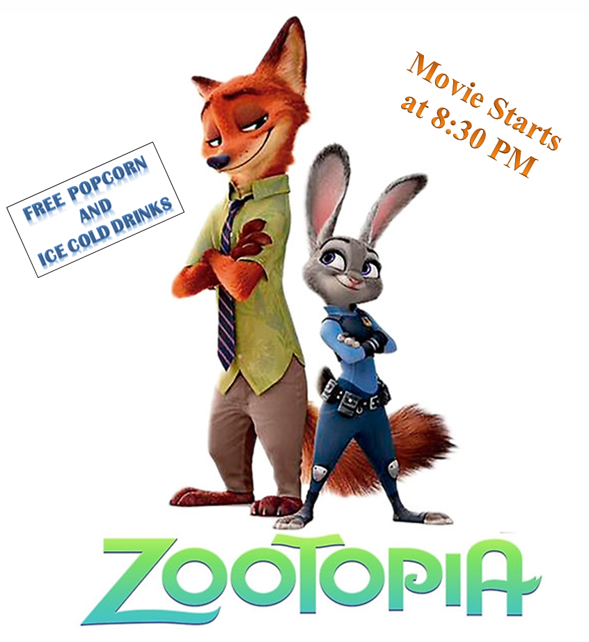 Zootopia - Saturday, June 11, at 8:30 pm
