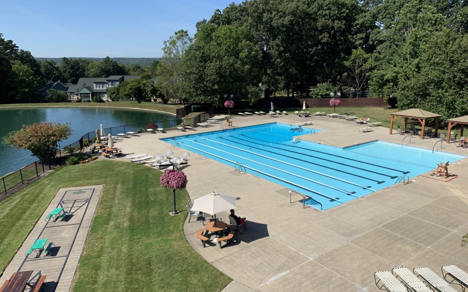 aerial view pool